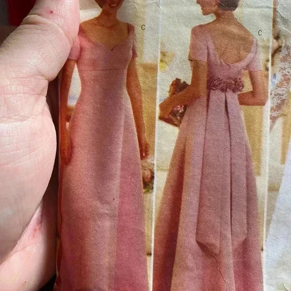 5/$25 Butterick 4772 wedding SEWING dress size 6-10  from 1996 - Picture 3 of 7